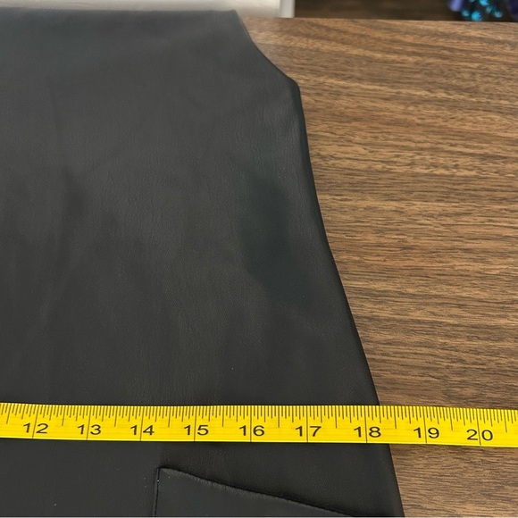 Zara Black Sleeveless girl dress faux leather 11-12 yrs - Picture 9 of 11